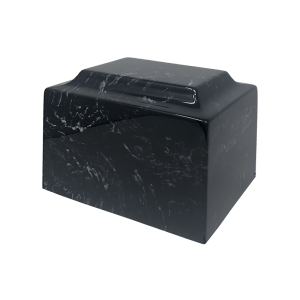 Classic Ebony Cultured Marble Urn Vault Large