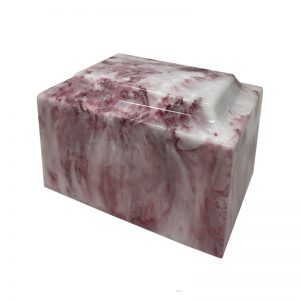 Classic Ruby Onyx Cultured Marble Urn Vault Large