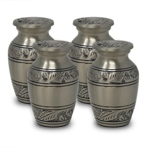 Embossed Pewter Set of 4 Keepsakes