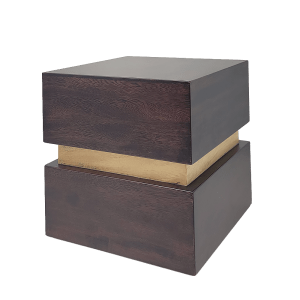 Unity Satin Brown Wooden Urn Large